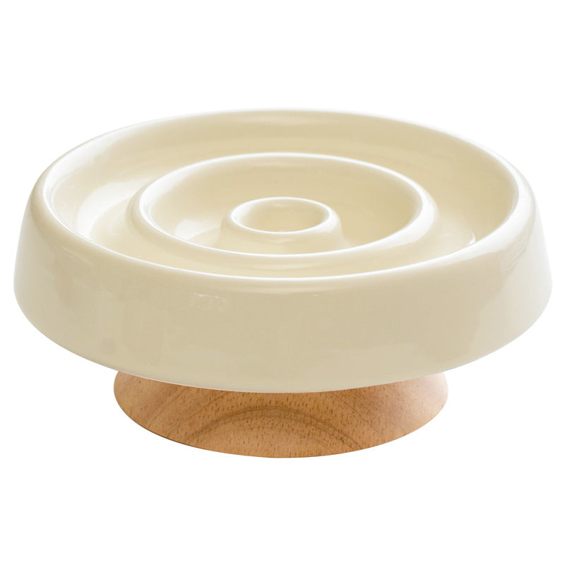 Daxelvori Tilted Ceramic Pet Slow-Feeder Bowl - product image 1